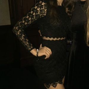 Black Lace Mini Dress